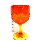 Vntg amberina yesteryear footed compote