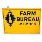 Vtg metal 13.5x9.5 Farm Bureau Delaware sign