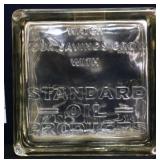 Vntg Standard Oil clear glass bank