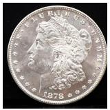 1878 Morgan silver dollar
