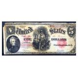 1907 woodchopper $5 note