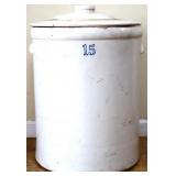 Vntg 15gal stone pickle crock see photos