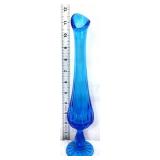 Fenton colonial blue 11.5in thumbprint vase