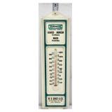 Vntg metal 3.75x13 Grace Naco Pesticides therm.