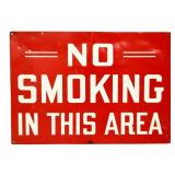 Vntg metal 20x14 No Smoking sign