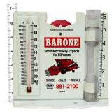 Vntg metal 7x6.5 Barone rain gauge