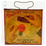 Vntg metal Redicut Tobacco tin lunch pail