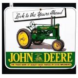 Porcelain Andy Rooney John Deere sign