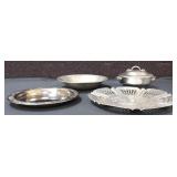 4 piece estate metalware lot