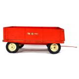 Pressed steel red Tru-Scale grain wagon