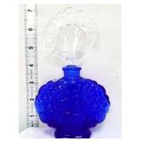 Fenton cobalt perfume bottle w/ clear stopper