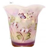 Fenton field of flowers on champange 6.5in vase