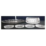 7 piece clear glass estate lot