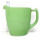 Vntg Jeannette jadeite sunflower bottom pitcher