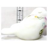 Fenton white satin dewdrops bird of happiness