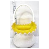 Kanawha yellow/white cased basket