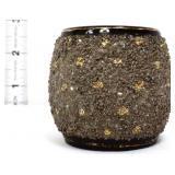 Vintage round lustre match safe