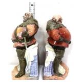 Pair Royal Doulton Falstaff figural bookends