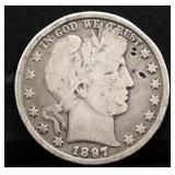 1897 barber half dollar