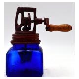 Cobalt glass #5 butter churn