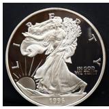 8.7oz Liberty 1996 silver round