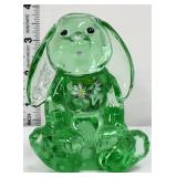 Fenton willow green lop ear bunny w/ flowers