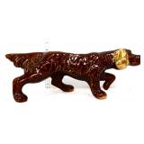 Vintage 16in long brown dog planter