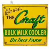 Vntg metal 15x14 Craft Bulk Milk Cooler sign