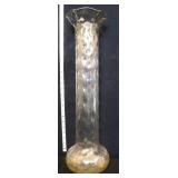 Vintage 23in clear glass vase