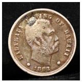1883 Kingdom Of Hawaii dime