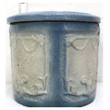 Vntg salt glaze butter crock w/ lid AS IS