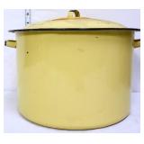 Vintage yellow enamel cook pot
