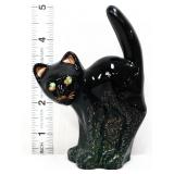 Fenton 5in black Scaredy Cat Halloween figure