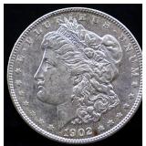 1902 Morgan silver dollar