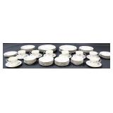 63 pieces of blue garland dinnerware pieces