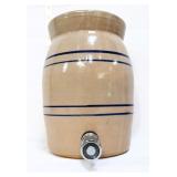 Vintage blue band crock dispenser