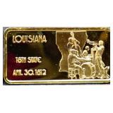 1 troy ounce Louisiana state silver bar