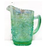 Vntg IG meadow green iridescent pitcher