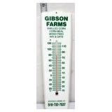 Plastic 3.25x11.25 Gibson Farms thermometer