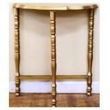 Vntg gold painted half table