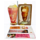 Lot of candy & ice cream store paper items