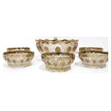 Vntg 6 piece New Jersey pattern glass berry set