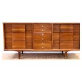MCM Johnson Carper 9 drawer dresser