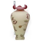 Fenton burmese Connoisseur Coll. poppy vase
