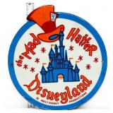 Porcelain 9x9.5 Mad Hatter Disneyland sign