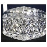 Block lead crystal heart trinket dish
