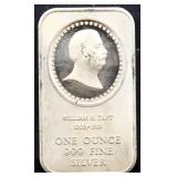 1oz William H Taft silver bar