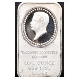 1oz Teddy Roosevelt silver bar