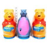 Lot of 3 Disney plastic figural cereal containers