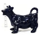 Black figural cow creamer